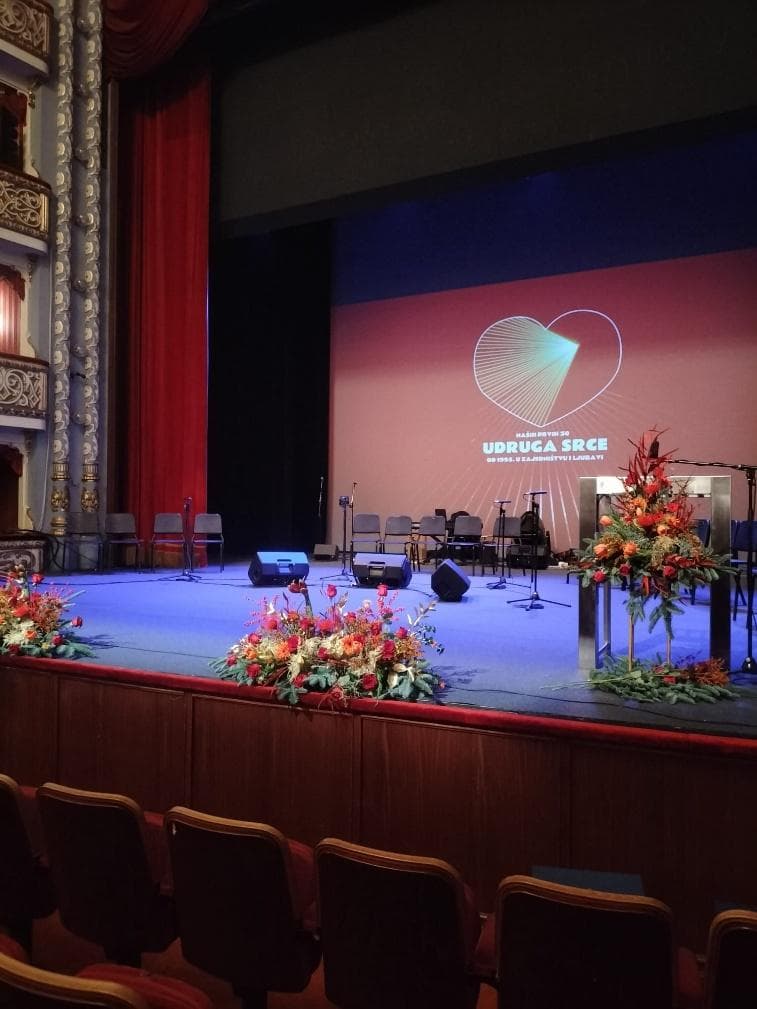 Udruga Srce event stage in Split